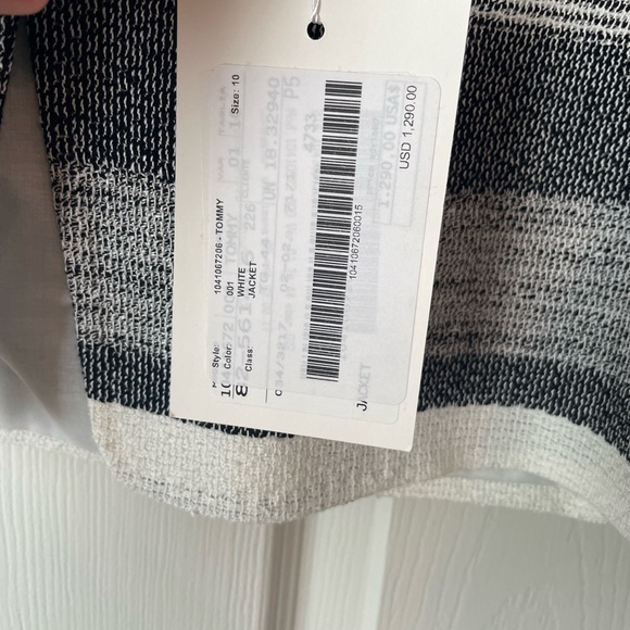 Max Mara striped short jacket size 10 nwt - Picture 2 of 2